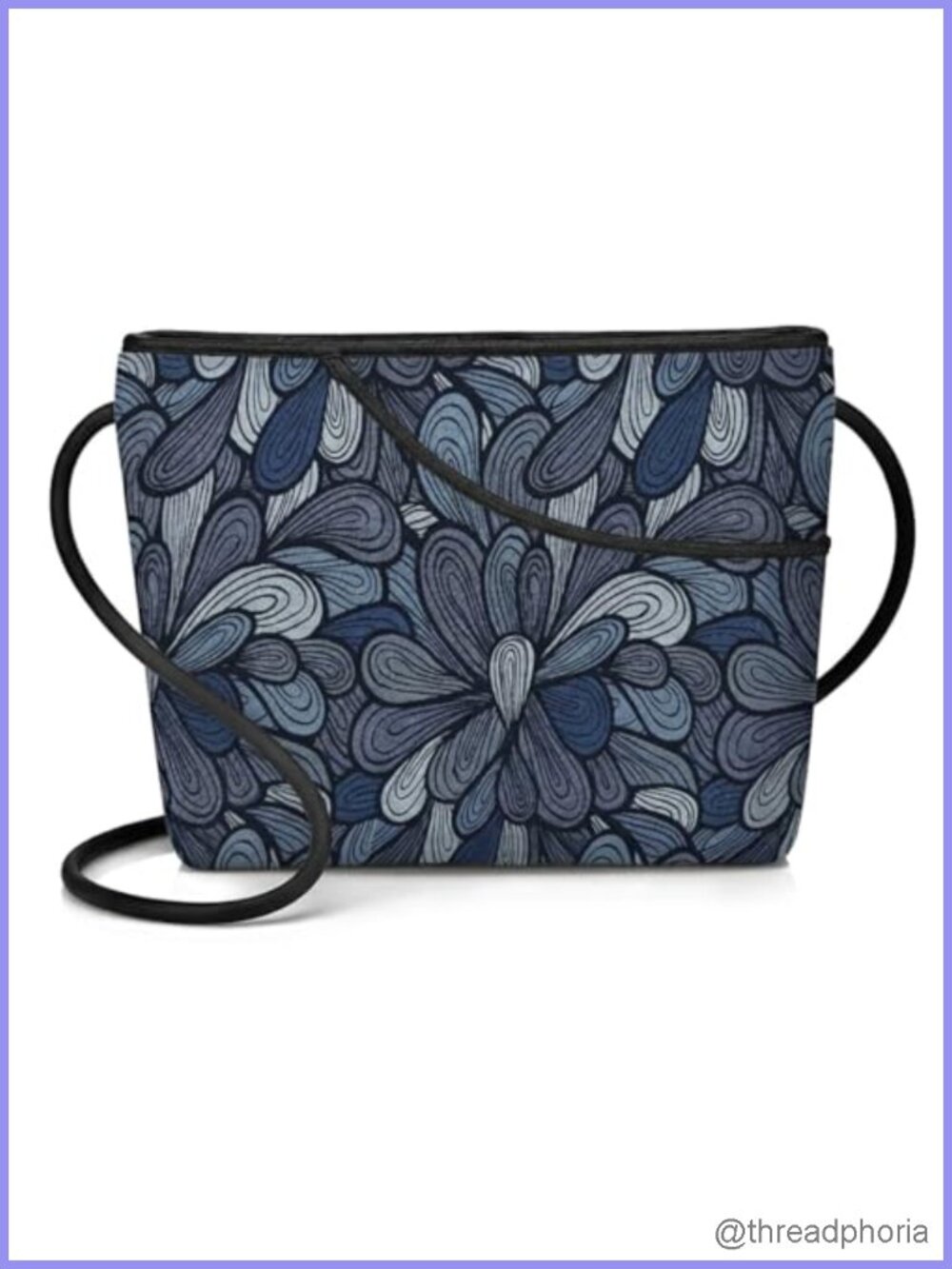 Handmade Tapestry Zipper Crossbody Purse Adjustable Cord USA